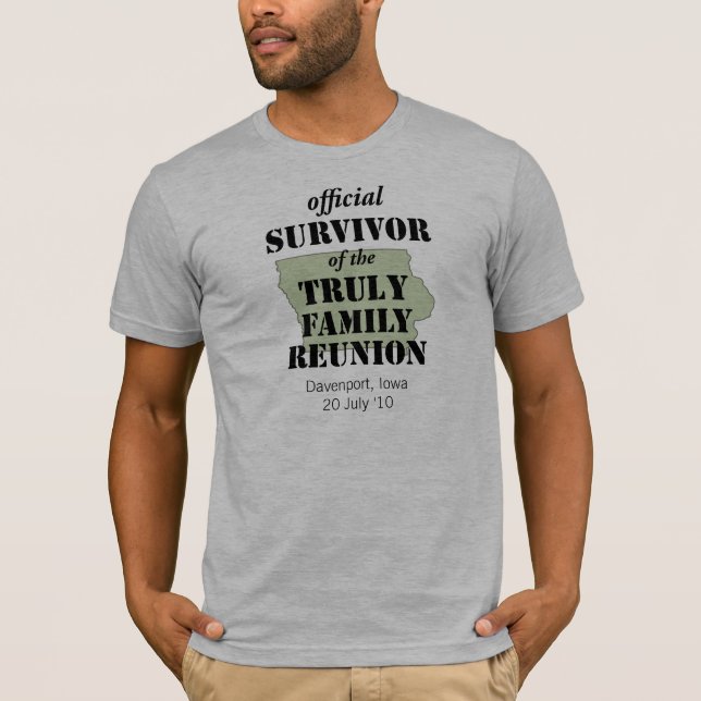 Official Survivor of Family Reunion - Iowa T-Shirt (Front)