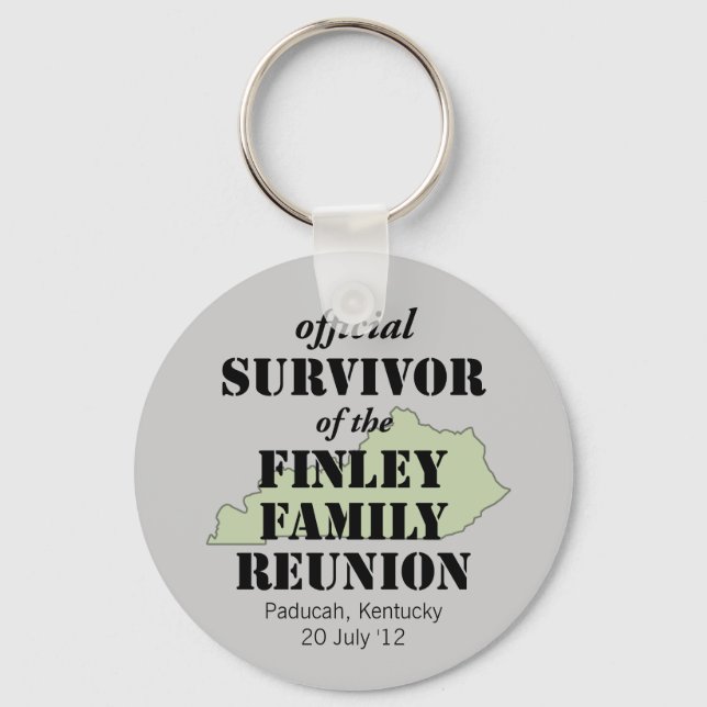 Official Survivor of Family Reunion - Kentucky Keychain (Front)