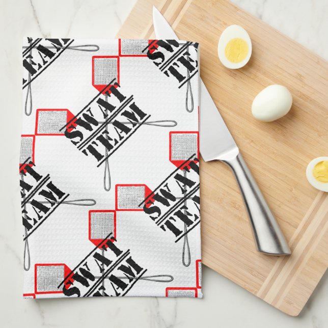 Official SWAT Team Fly Swatter Kitchen Towel (Quarter Fold)