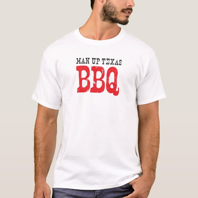 Official t-shirt of Man Up Texas BBQ (Front)