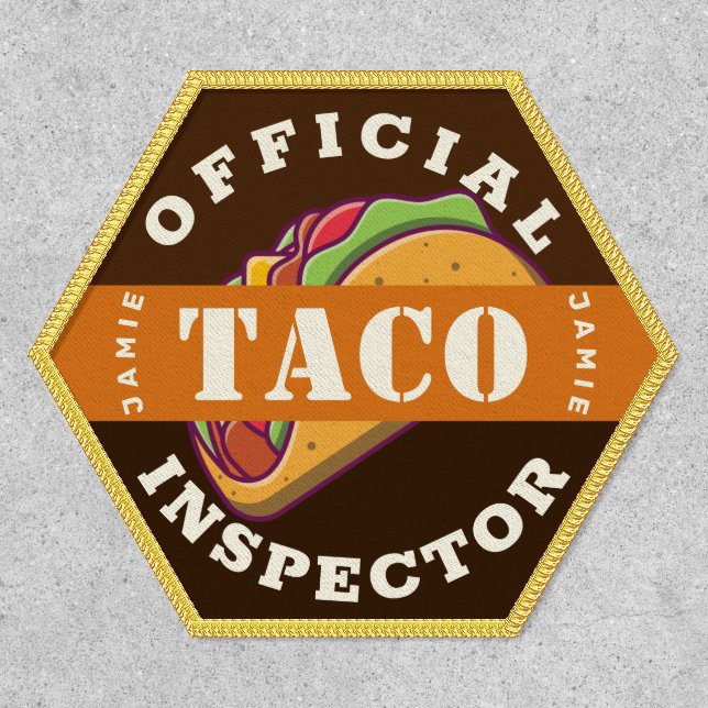 Official Taco Inspector Custom Name Badge (Front)