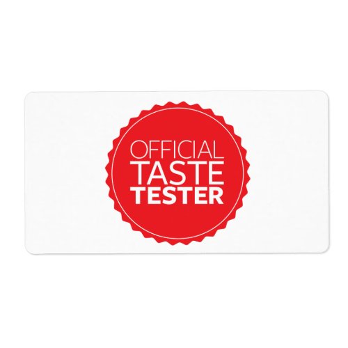Official Taste Tester Label