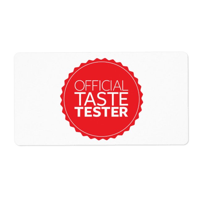 Official Taste Tester Label (Front)