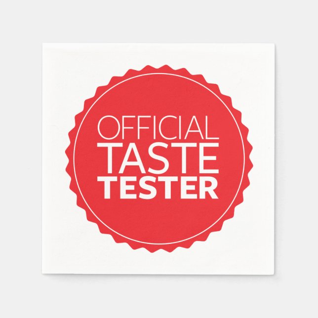 Official Taste Tester Paper Napkins (Front)