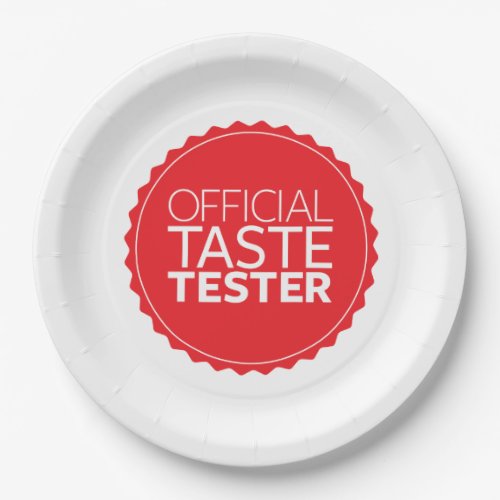 Official Taste Tester Paper Plates
