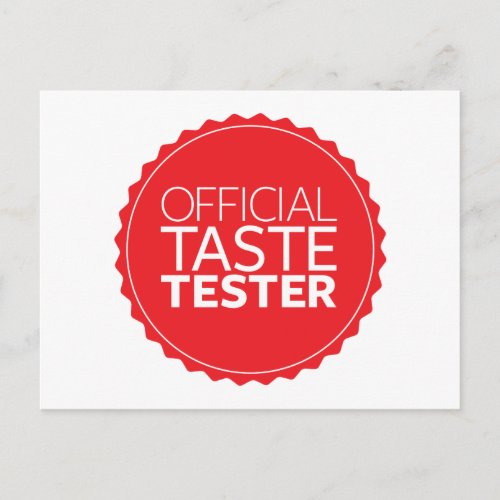 Official Taste Tester Postcard