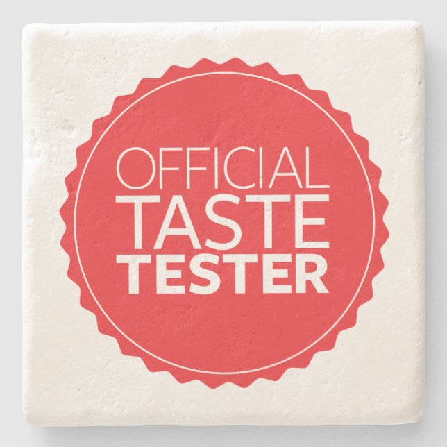 Official Taste Tester Stone Coaster (Front)