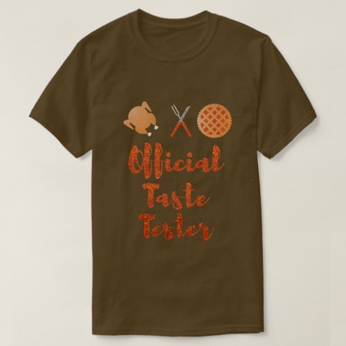 Official Taste Tester Thanksgiving Glitter T_Shirt