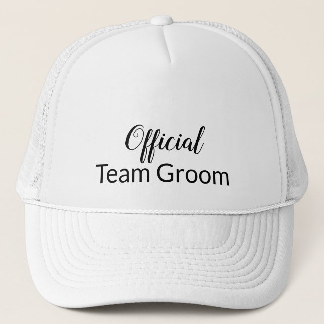 Official Team Groom Wedding Cap (Front)
