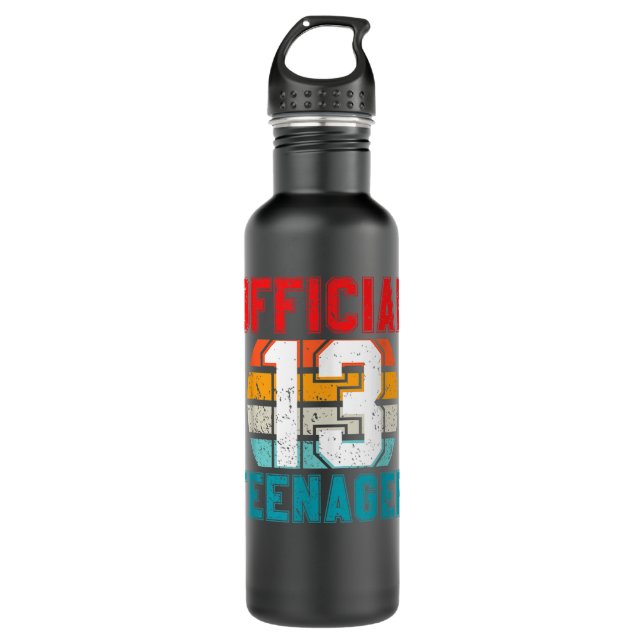 OFFICIAL Teenager 13 Years Old Gifts 13th Birthday Stainless Steel Water Bottle (Front)