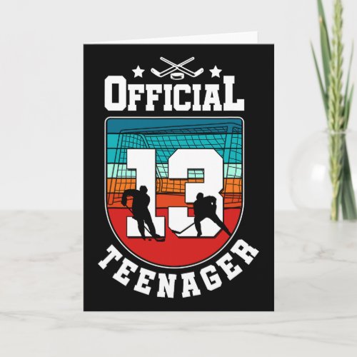 Official Teenager 13th Birthday 13 Year Boy Hockey