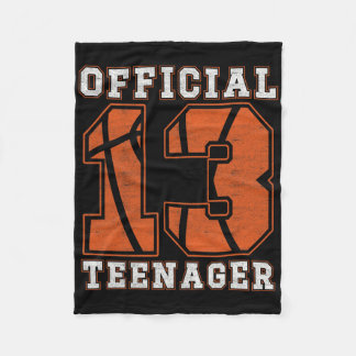 Official Teenager 13th Birthday Boy Party Bysketby Fleece Blanket