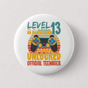 Official Teenager 13th Birthday Level 13 Unlocked Button