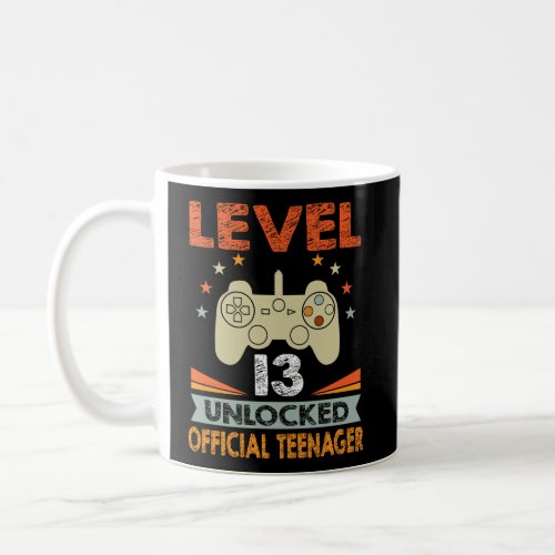 Official Teenager 13Th Birthday Level 13 Unlocked  Coffee Mug