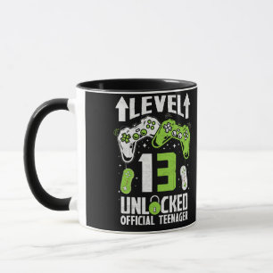 Official Teenager 13th Birthday Level 13 Unlocked Mug