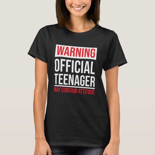 Official Teenager Funny 13th Birthday Teenage T-Shirt (Front)