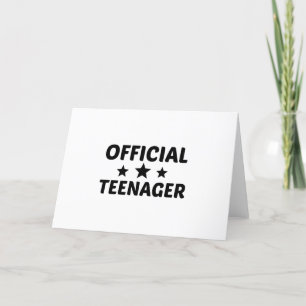 OFFICIAL TEENAGER HOLIDAY CARD