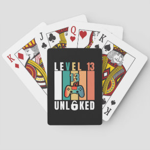 Official Teenager Level 13 Unlocked Birthday Poker Cards
