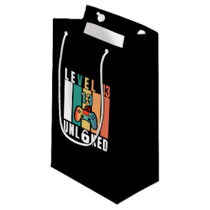 Official Teenager Level 13 Unlocked Birthday Small Gift Bag