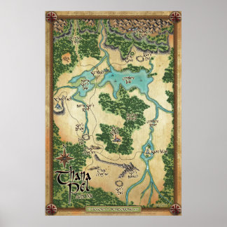 Official Thana Pel Map (Legend of the Winterking) Poster