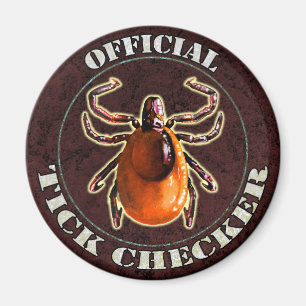 Official Tick Checker fridge magnet