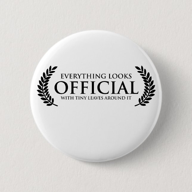 Official Tiny Leaves Button (Front)