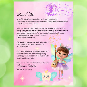 Official Tooth Fairy Magical Letter Printable Invitation