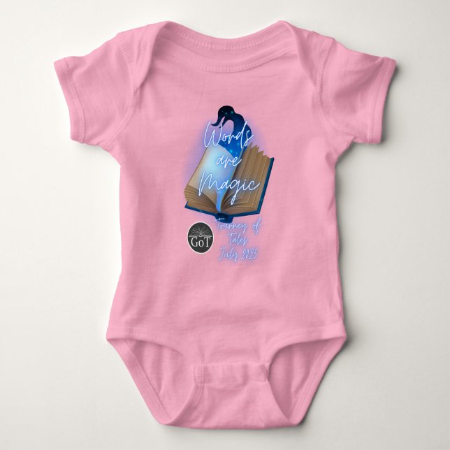Official Tourney of Tales July 2025 Baby One-Piece Baby Bodysuit (Front)