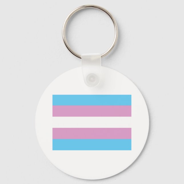 OFFICIAL TRANSGENDER PRIDE FLAG KEYCHAIN (Front)