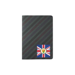 Official Turks and Caicos Islands Flag on stripes Passport Holder