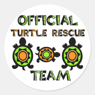 Official Turtle Rescue Team 1 Classic Round Sticker