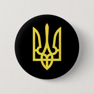 Official Ukraine Coat Of Arms - Zelenskyy Style Button