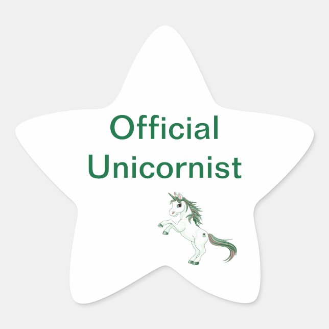 Official Unicornist Star Sticker (Front)