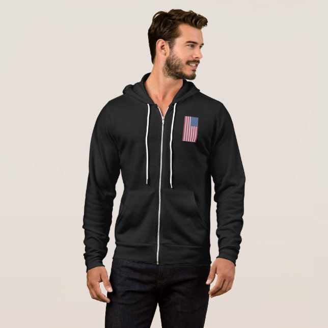 Official USA Flag True Classic | Premium Athletic  Hoodie (Front Full)