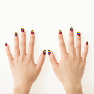 Official Venezuela Flag on stripes Minx Nail Art