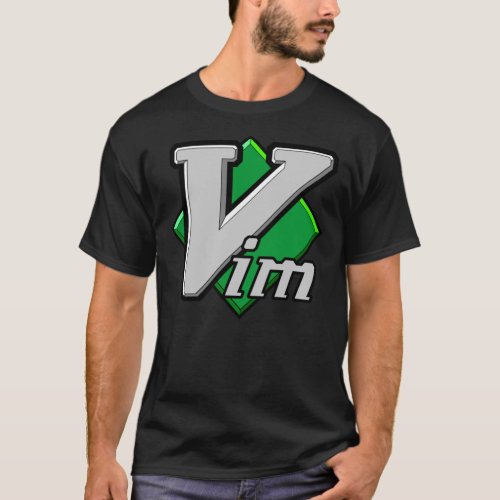 Official Vim Logo Vi Improved Text Editor Large   T_Shirt