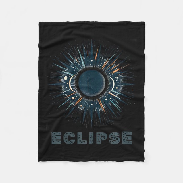 Official Vintage Solar Eclipse  Fleece Blanket (Front)