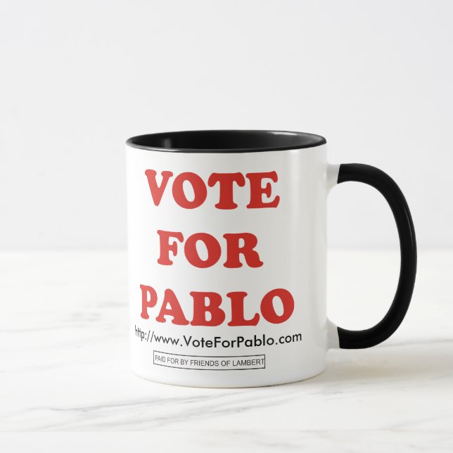 Official Vote For Pablo Ringer Mug (Right)