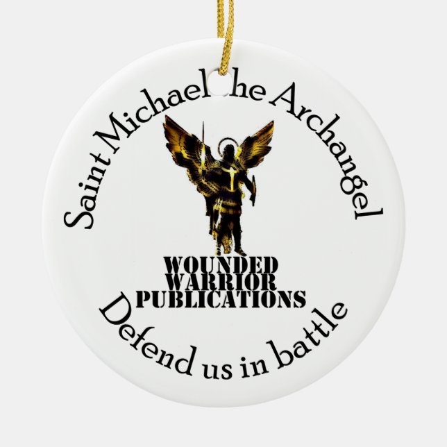 Official Wounded Warrior Publications Logo Ceramic Ornament (Front)