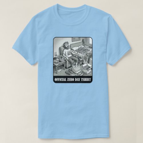 Official Zero Day Tshirt funny cartoon