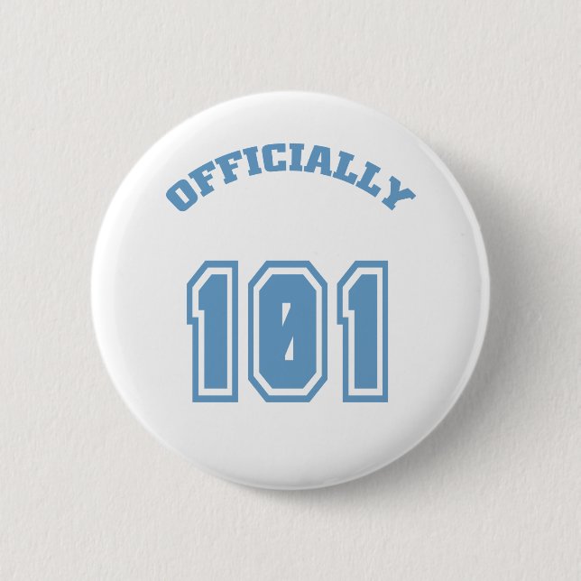 Officially 101 pinback button (Front)