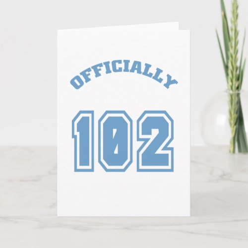 Officially 102 card