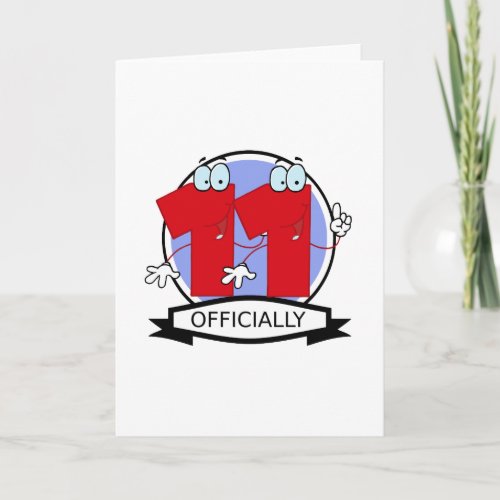 Officially 11 Birthday Banner Card