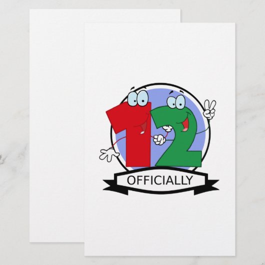 Officially 12 Birthday Banner (Front/Back)