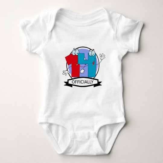Officially 14 Birthday Banner Baby Bodysuit