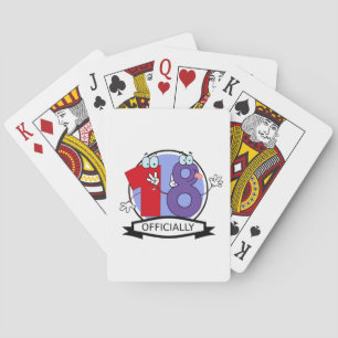 Officially 18 Birthday Logo Poker Cards