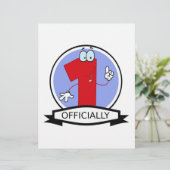 Officially 1 Birthday Banner (Standing Front)