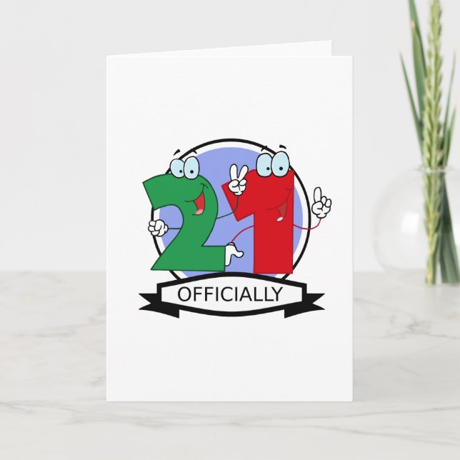 Officially 21 Birthday Banner Card (Front)