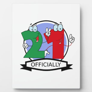 Officially 21 Birthday Logo Plaque