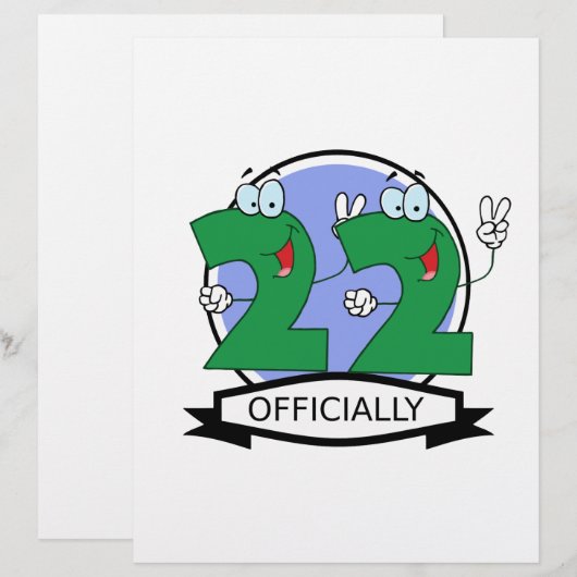 Officially 22 Birthday Logo (Front/Back)